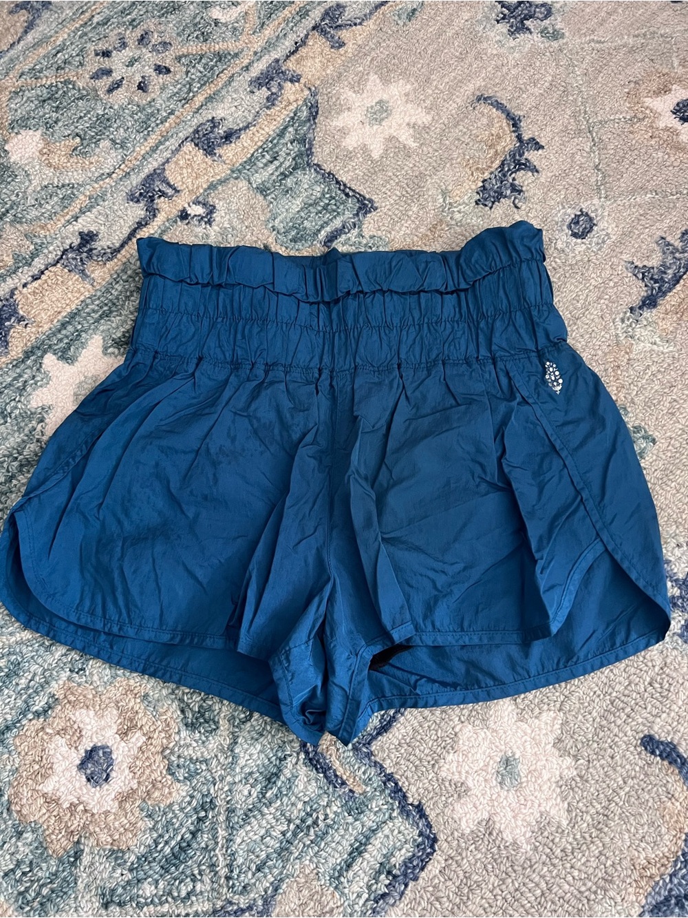 FP Movement by Free People Deep Teal Athletic High-Waist Shorts